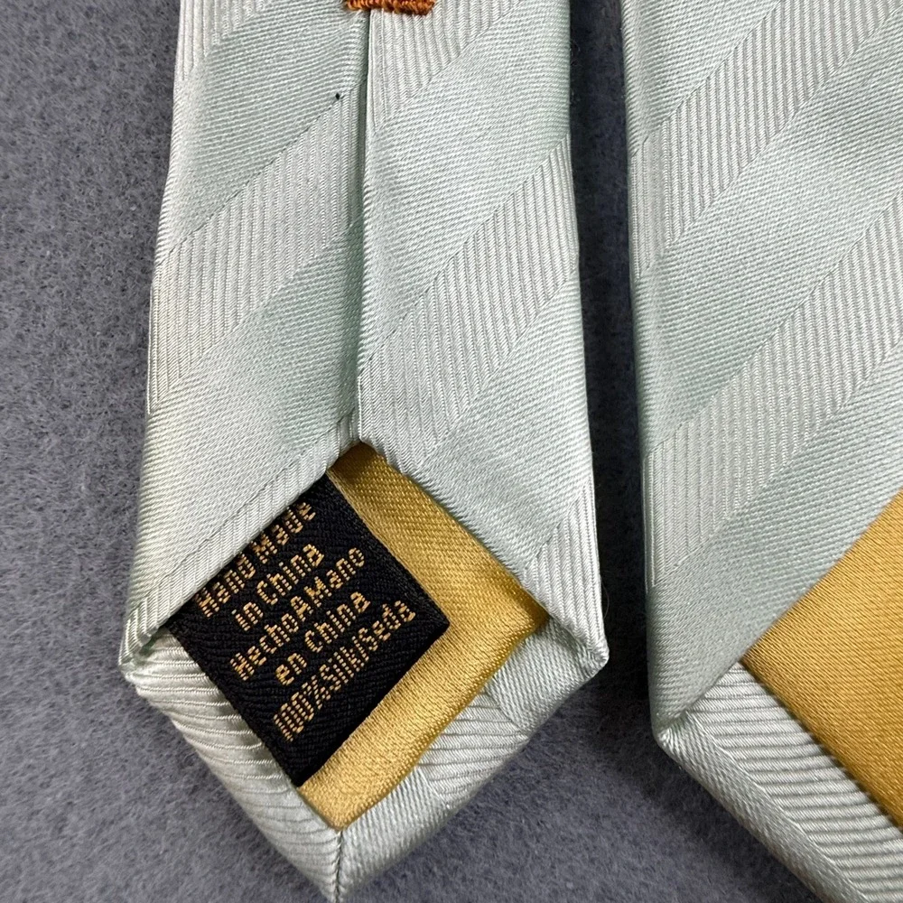 Donald J. Trump Necktie Mens Sage Green Striped‎ Silk Signature Collection